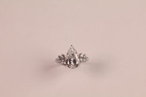 Pear Cut Diamond Engagement <b>Ring</b> , 10K,14K or 18K solid gold & <b>925</b> <b>Silver</b> Leb Grown Diamond igi Certified Classic Style - Product Image 6