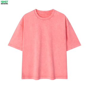 เสื้อยืดโอเวอร์ไซส์สำหรับผู้ชายทรงหลวมผ้าหนาเสื้อยืดธรรมดาดีเทลไหล่สไตล์มินิมอลเสื้อผ้าฤดูร้อน - Product Image 3