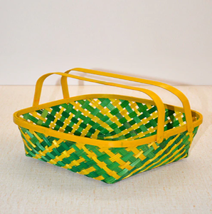 Set Three Woven Bamboo Colander Baskets Eco-Friendly Luxury Design Hanging Function for Drying Vegetables <b>Kitchen</b> Hotel Use - Product Image 2