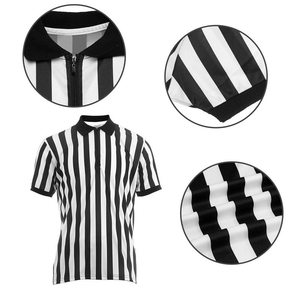 Men's Custom Knitted Fabric Football <b>Referee</b> Uniform Customizable Shirt Uniform Short Sleeve Digital Printing Match Judge Shirt - Product Image 3
