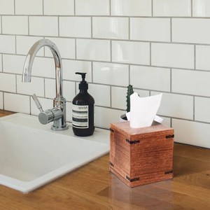 Acacia Wooden Tissue Box Cover <b>Rustic</b> Handmade Square Napkin Holder Durable Decorative Storage Case Home <b>Office</b> Bathroom Decor - Product Image 3