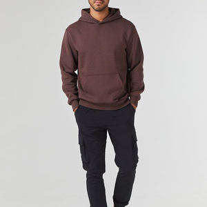 Sweat-shirt à capuche pour homme, couleur unie, en coton French Terry, coupe classique, décontracté, pour l'automne, avec poche, manches longues, pull ample - Product Image 1