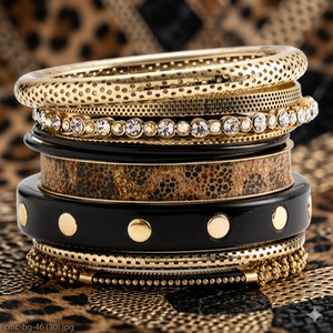 High Quality Elegant Women's Multi Color Brass And Resin Bangle Set for Wedding & Anniversary Parties - Product Image 6