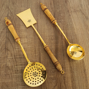 Decorative and Functional Tableware Custom Logo Engraved Brass <b>Spoon</b> from perfect enterprises - Product Image 5