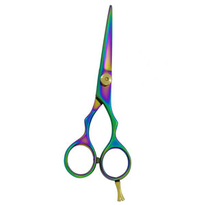 Ciseaux de coiffeur professionnels multicolores, tranchants, avec vis de réglage dorée, en acier inoxydable de qualité supérieure, couleur personnalisable, taille moyenne - Product Image 4