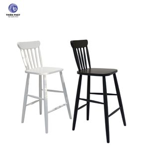 Solid Rubber Wood Spindle Height <b>Chair</b> Indoor Counter for Kitchen & Home Bar - Product Image 2