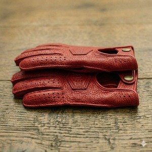 Guantes de Invierno Cortos Unisex de Piel de Ciervo Premium, Color Rojo, con Logotipo Personalizado, Súper Suaves y Cálidos, 160g, Sin Forro, Antideslizantes - Product Image 3