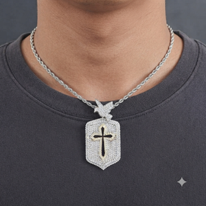 925 Silver Gold Plated Custom Jesus <b>Cross</b> Pendant Necklace Moissanite Christian Religious Hiphop Unisex Fine Pendants <b>Charm</b> - Product Image 2