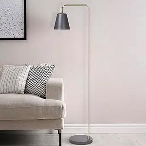 Lampadaire trépied nordique avec abat-jour gris pour un appartement et une maison chaleureux - Product Image 2