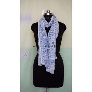 Hand Block Printed Cotton Sarong Floral Indian Beach <b>Wrap</b> Skirt Pareo <b>Shawl</b> Summer Scarf - Product Image 3