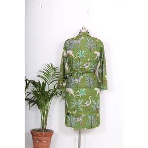 เสื้อแจ็คเก็ตผู้หญิงลายดอกไม้โบฮีเมียนออกแบบเอง ทำด้วยมือจากผ้าฝ้าย ไซส์พลัส สไตล์ลำลอง ตัดเย็บแบบมีกระดุม สไตล์เกาหลี - Product Image 6