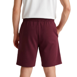 Pantalones Cortos Deportivos de Poliéster para Hombre, Color Granate, con Logotipo Personalizado, Doble Raya Diagonal Blanca, Cierre con Cordón en la Cintura, para Entrenamiento Deportivo de Verano - Product Image 3