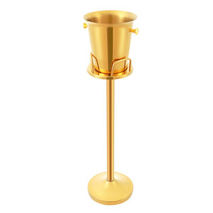 Stainless Steel Wine Ice Bucket Stand <b>Tall</b> Floor Champagne Cooler Holder for Restaurant Hotel <b>Bar</b> <b>Table</b> Decor - Product Image 3