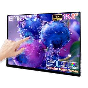 Eimio 15.6 'पोर्टेबल मॉनिटर 4k 60hz qhd 10 पॉइंट टच टाइप-सी आइपीएस पैनल बिल्ट-इन स्पीकर-सीरीज s यूएसबी और अन्य उपकरणों के लिए - Product Image 1