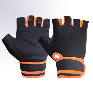 Gants de fitness demi-doigts respirants en néoprène avec fermeture à lacets, antidérapants, avec support de poignet, unisexes, pour la gym, l'entraînement et le sport - Product Image 1