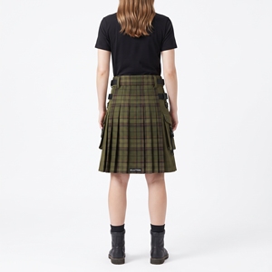 Kilt unisexe vert olive à carreaux, style utilitaire, avec poches cargo, sangle réglable, vêtement de travail, streetwear, design de kilt personnalisé - Product Image 4