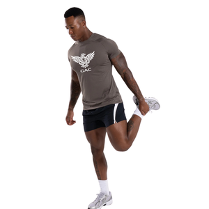 Camiseta Deportiva de Algodón Grueso para Hombre, Corte Regular, Cuello Redondo, Manga Corta, Personalizable, para Entrenamiento, Informal, de Secado Rápido y Transpirable - Product Image 3