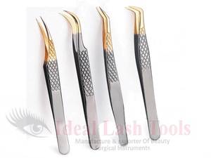Pince à épiler en acier inoxydable pour extensions de cils, pointe de haute précision pour cils volumineux et outil d'isolation - Product Image 2
