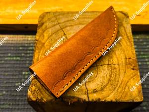 Funda de Cuero Hecha a Mano para Cuchillo, Funda de Alta Calidad para Cuchillo de Hoja Fija, para Campamento, Caza, Ligera, con Clip Vertical, OEM, ODM - Product Image 3