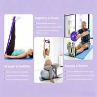 13 Peralatan Pilates Lengkap dengan Ring, Resistance Band, Bola Yoga, Tali, Kaus Kaki, dan Tas Jinjing untuk Latihan di Rumah