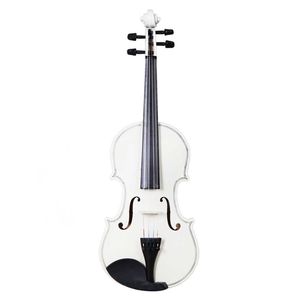 Nuovo Set Violino Acustico 4/4 Fatto a Mano con Arco in Resina Bianca per Studenti e Violinisti Elettrici, Archi in Fibra di Carbonio e Legno Inclusi - Product Image 3