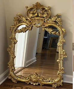 Panneaux muraux en miroir doré sophistiqués avec motifs centraux en diamant ornés. Disponible aux prix de gros. - Product Image 1