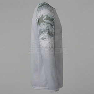 Chemise de pêche sportive personnalisée UPF 50 pour hommes avec matière légère et respirante, manches longues, boutons sur le devant, plusieurs options de couleurs - Product Image 3