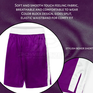 High Performance <b>Athletic</b> Apparel Sports Training Boxing Shorts Front Comfortable Lightweight Breathable Durable 100% Polyester - Product Image 6