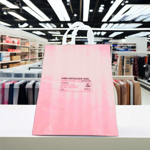 Anti Static ESD Pink LDPE <b>Zip</b> Lock <b>Bags</b> for Electronics Manufacturing Packaging with Printed Branding - Product Image 1