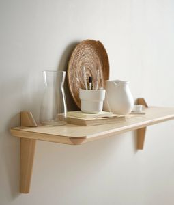 Étagère murale en bois moderne au design rustique pour salon, chambre et décoration intérieure - Product Image 1