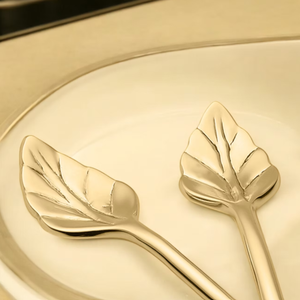 ที่คนเครื่องดื่มโลหะรูปใบทอง - Product Image 3
