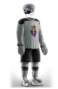 Camiseta de Hockey sobre Hielo Kings para Hombre, Manga Larga, Cuello en V Sublimado, Poliéster que Absorbe la Humedad, Ropa de Invierno, Corte Regular para Adultos - Product Image 2