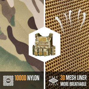 เสื้อกั๊กยุทธวิธีแบบปรับได้สำหรับการฝึกซ้อม ออกกำลังกาย ผ้าทนทาน กระเป๋าหลายช่อง น้ำหนักเบา เหมาะสำหรับเล่นกีฬา - Product Image 4