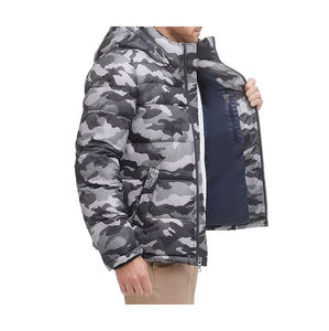 เสื้อแจ็คเก็ตพัฟเฟอร์แบบมีปกสำหรับทุกเพศ แบรนด์ส่วนตัว รุ่นสปริงโค้ท ผ้าฝ้ายคุณภาพสูง ปักโลโก้ด้านหน้า ดีไซน์ลายพรางแบบใหม่ - Product Image 5