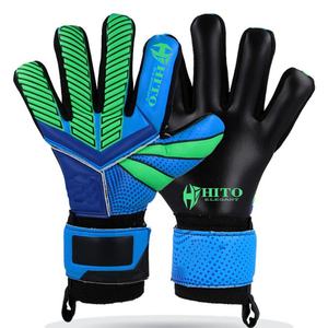 Gants de gardien de but de football personnalisés de qualité supérieure, paume avant en latex allemand, dos en silicone injecté, coupe Meduis, sangle intégrée - Product Image 2
