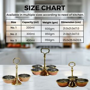 2pcs Premium Quality Copper Steel Serving Dish Rack Pickle Condiment Mouth Freshener & Dry Fruits Container Metal Material Sale! - Product Image 6