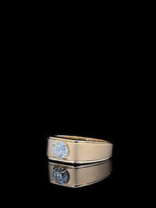 Bague pour homme en or massif 14 carats avec diamant naturel certifié GIA de 1,00 carat, couleur F-G, clarté SI - Product Image 4