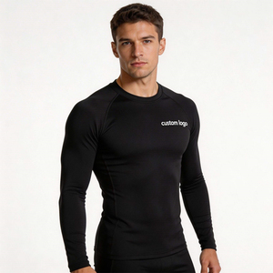 Débardeur de sport personnalisé en coton/polyester pour homme, écologique, séchage rapide, idéal pour la gym et l'entraînement (Rash Guard) - Product Image 3