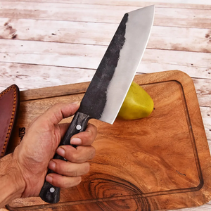 Couteau de Chef Professionnel LEGACY BLADES 2026 en Acier Carbone Forgé Fait Main, Manche en Bois, Ambidextre, Compatible Lave-Vaisselle - Product Image 2