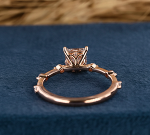 Anillo de Diamante Princesa Cultivado en Laboratorio de 1.17CT, Oro Rosa de 14K, VVS2, Certificado IGI, Anillo de Compromiso Personalizado al por Mayor - Product Image 3