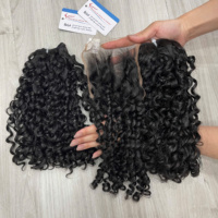 Choix privilégié pour cheveux bouclés : Extensions de tissage de luxe en cheveux humains vierges Remy, traités à la vapeur, 100% cheveux humains vietnamiens, 100g, sans traitement.