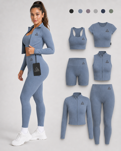 Ensemble de yoga deux pièces grande taille pour femme, noir uni, extensible, respirant, vêtements de sport OEM, Spandex/Nylon à la taille - Product Image 6