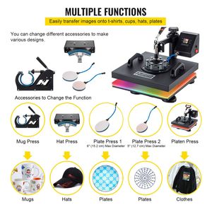 Pressa a Caldo Multifunzione 15x15 Pollici con Doppio Display LED per Sublimazione su T-Shirt - Product Image 6