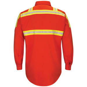 100% Cotton Construction Long Sleeve Workwear Custom Logo Work Shirt Reflective Safety Clothes Work Shirt - Product Image 2