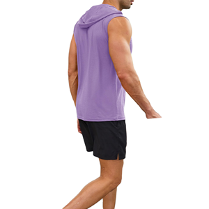 Débardeur à capuche respirant personnalisé pour homme à prix abordable – Idéal pour la musculation, le fitness et l'entraînement en salle de sport (OEM) - Product Image 4