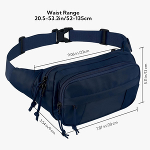 Sac banane unisexe léger en toile avec fermeture éclair, fabriqué directement en usine, nouvelle mode tendance, imperméable pour l'extérieur - Product Image 3