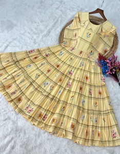 Formal Wear Cotton Muslin Kurti Summer Maxi <b>Dress</b> for Ladies Low Price Premium Quality High Demand Floral Print A-Line - Product Image 5