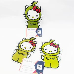 Custom Acrylic Eyelash Extension Holder Square Grinch <b>Print</b> <b>Heart</b> Butterfly Design Mixed Length Beauty Tool Green Sustainable - Product Image 4