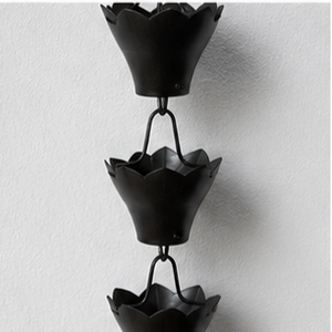 โซ่ทองแดงแขวนตกแต่งสวนสองชั้น สไตล์เรียบง่าย อลูมิเนียมตกแต่งน้ำไหล - Product Image 3