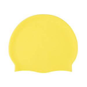 Bonnet de bain unisexe en silicone de couleur unie, imperméable et extensible, pour adultes et enfants, entraînement, course, sports nautiques - Product Image 4